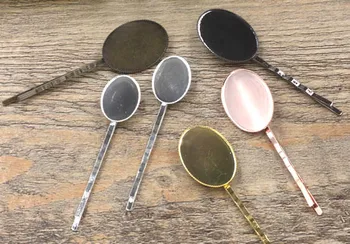 13*18mm 18*25mm Blank Oval Bezel Bobby Hairpins Findings Resin Cabochons Bases DIY Hair Clips Making Multi-color Plated
13*18mm 18*25mm Blank Oval Bezel Bobby Hairpins Findings Resin Cabochons Bases DIY Hair Clips Making Multi-color Plated