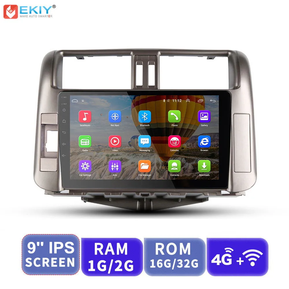 EKIY 9'' IPS No 2 Din Android Car Multimedia Player AutoRadio Stereo GPS Navigation For Toyota Land Cruiser Prado 150 2010-2013
EKIY 9'' IPS No 2 Din Android Car Multimedia Player AutoRadio Stereo GPS Navigation For Toyota Land Cruiser Prado 150 2010-2013
