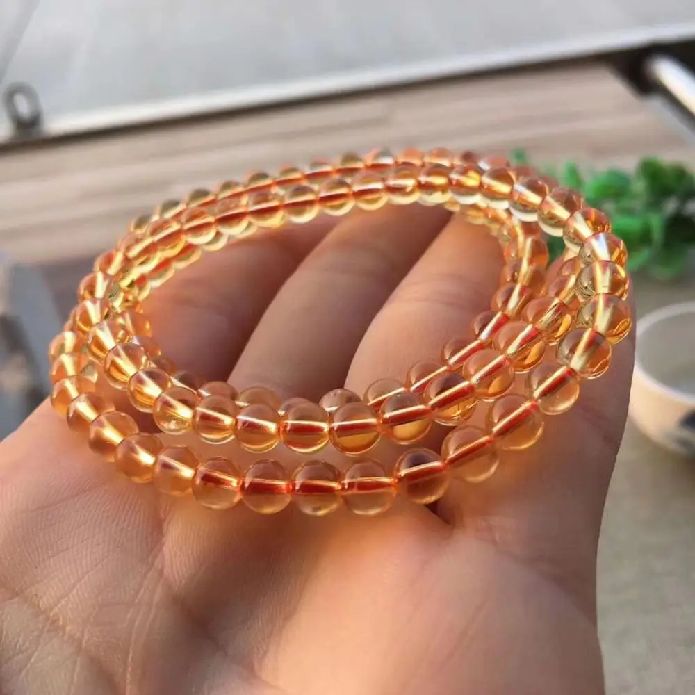 Genuine Natural Yellow Citrine Round Beads Bracelet Women Men Gemstone 6mm 3 Laps Beads Fashion Wealthy Stone Gift AAAAA
Genuine Natural Yellow Citrine Round Beads Bracelet Women Men Gemstone 6mm 3 Laps Beads Fashion Wealthy Stone Gift AAAAA
