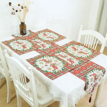 Christmas Table Runner, Plaid and Reindeer Tapestry Design with Tassel Tablecloth Centerpiece Decoration Perfect for Holiday New
Christmas Table Runner, Plaid and Reindeer Tapestry Design with Tassel Tablecloth Centerpiece Decoration Perfect for Holiday New
