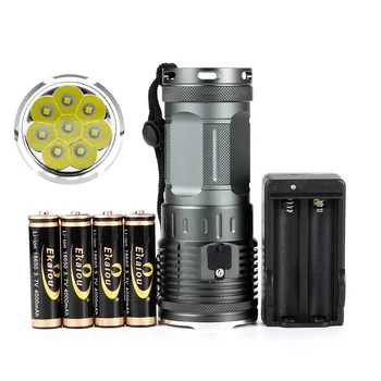 new Powerful 8 x XML L3 High lumens Waterproof led flashlight 4x18650 battery Camping Hunting LED tactical Torch
new Powerful 8 x XML L3 High lumens Waterproof led flashlight 4x18650 battery Camping Hunting LED tactical Torch