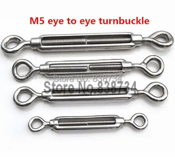 10pcs 304 stainless steel m5 turnbuckle strainer fence wire tensioner eye to eye
10pcs 304 stainless steel m5 turnbuckle strainer fence wire tensioner eye to eye