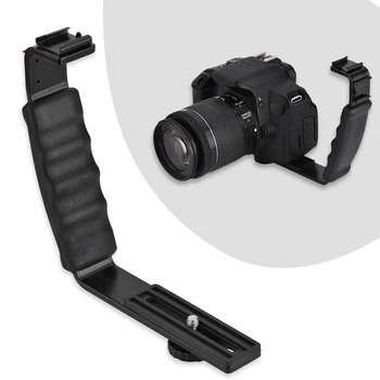 Camera Flash L-Bracket Dual Hot Shoes Holder Mount Adapter Mounts L-Brackets DV Microphone LED Light Flash Accessories
Camera Flash L-Bracket Dual Hot Shoes Holder Mount Adapter Mounts L-Brackets DV Microphone LED Light Flash Accessories