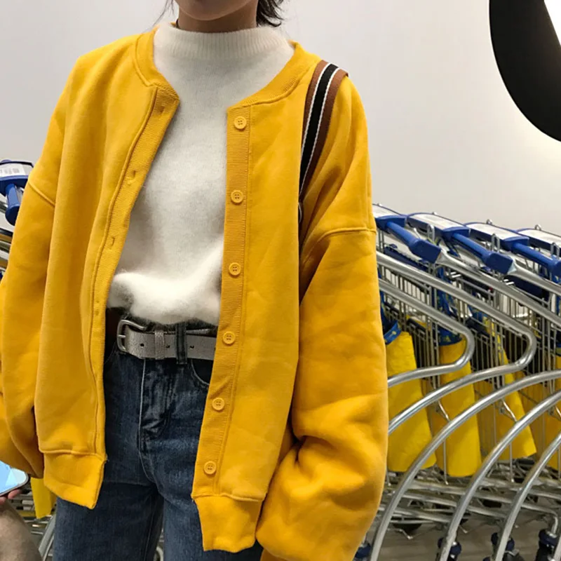 Women Autumn Cardigans Harajuku Loose Long Sleeves Round Neck Female Coat Sweater MUG88
Women Autumn Cardigans Harajuku Loose Long Sleeves Round Neck Female Coat Sweater MUG88