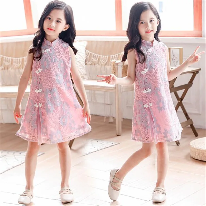 Dress Girl Summer Children Dresses Clothing Pink & Yellow Button Print Sleeveless Lace Cheongsam Dress Girl Child Clothes
Dress Girl Summer Children Dresses Clothing Pink & Yellow Button Print Sleeveless Lace Cheongsam Dress Girl Child Clothes