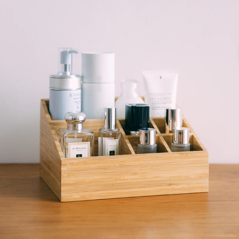 Bamboo Cosmetics Storage Box Eco Natural Wood Desk Organizer 6 Slots Multi-Use Remoter/Sundries/Stationary Storage Holders
Bamboo Cosmetics Storage Box Eco Natural Wood Desk Organizer 6 Slots Multi-Use Remoter/Sundries/Stationary Storage Holders