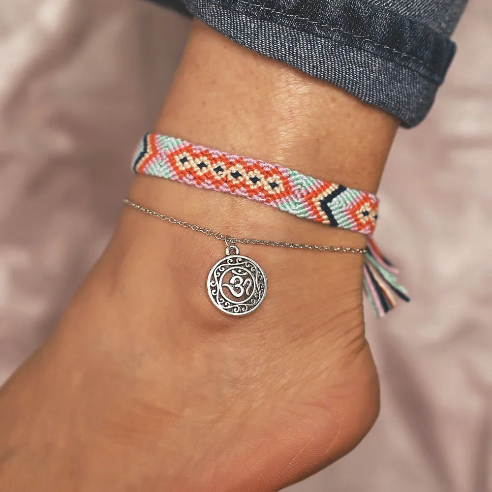 Vintage Weave Anklets For Women 2018 New Handmade Cotton Anklet Bracelets Female Beach Foot Jewelry Gifts
Vintage Weave Anklets For Women 2018 New Handmade Cotton Anklet Bracelets Female Beach Foot Jewelry Gifts