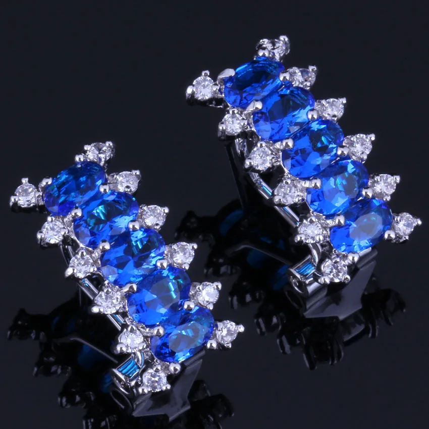 Shining Rectangle Blue Cubic Zirconia White CZ Silver Plated Clip Hoop Huggie Earrings V0915
Shining Rectangle Blue Cubic Zirconia White CZ Silver Plated Clip Hoop Huggie Earrings V0915