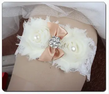 Ivory Shabby Chiffon Flower Wedding Lace garter with Rhinestones Charm and Ribbon Bow Handmade
Ivory Shabby Chiffon Flower Wedding Lace garter with Rhinestones Charm and Ribbon Bow Handmade