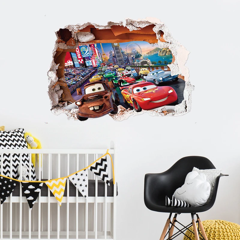 Disney Pixar Cars 2 3 Sticker Lightning Mcqueen Mater Pvc