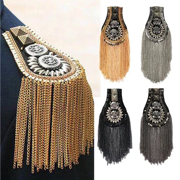 1pair Clothing Patch Chain Fringed Performance Stage Versatile Coat Tassel Shoulder Epaulettes Sewing Suit Accessories TH1675 
1pair Clothing Patch Chain Fringed Performance Stage Versatile Coat Tassel Shoulder Epaulettes Sewing Suit Accessories TH1675