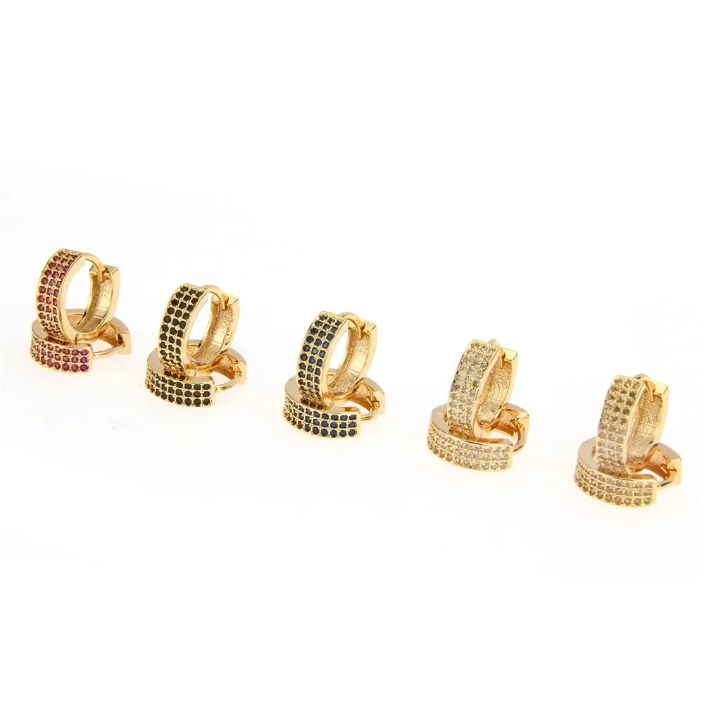 Women Fashion Golden Copper Earrings Multicolor Cubic Zirconia Hoop Earrings MOLINUO
Women Fashion Golden Copper Earrings Multicolor Cubic Zirconia Hoop Earrings MOLINUO