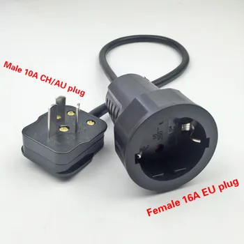 250V Power Lead, Female 16A European/German EU Socket Adapter Cable to Male 10A CH /AU Plug Power Line 3*1.5 MM Extension Cord
250V Power Lead, Female 16A European/German EU Socket Adapter Cable to Male 10A CH /AU Plug Power Line 3*1.5 MM Extension Cord