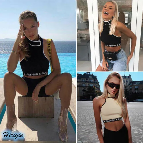 Summer Tank Tops 2019 New Women Summer Casual Sleeveless Turtleneck Letter Print Patchwork Knit Short Tank Tops
Summer Tank Tops 2019 New Women Summer Casual Sleeveless Turtleneck Letter Print Patchwork Knit Short Tank Tops