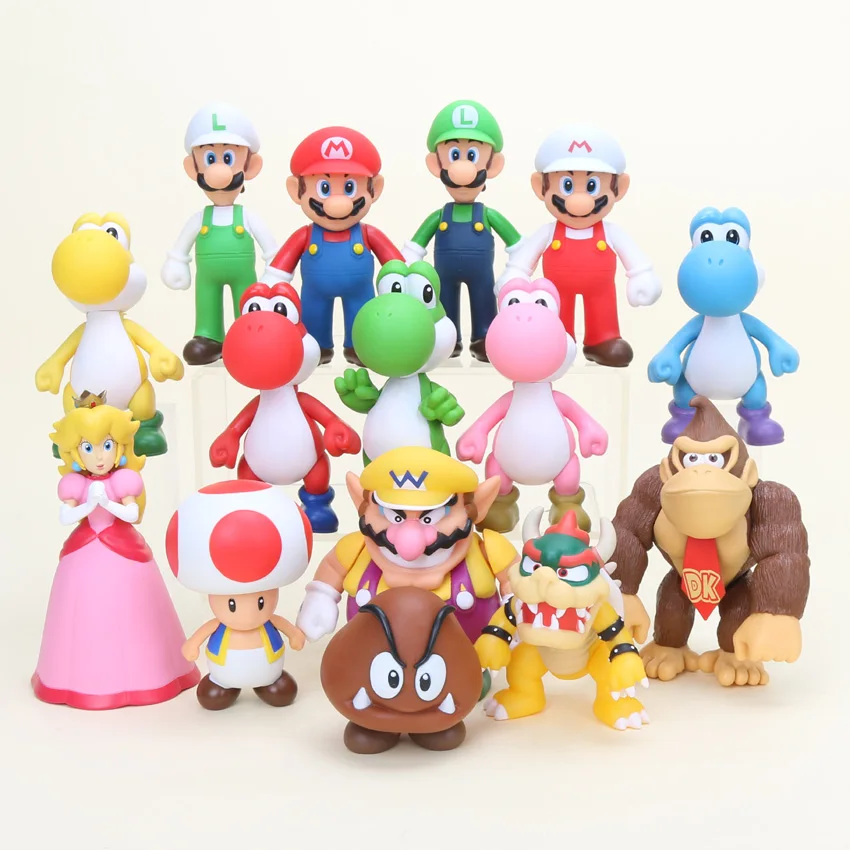 8-15cm Super Mario Bros figure toy Super Mario Odyssey Bowser Koopa Yoshi Mario Luigi Mushroom PVC Figure Model Toy
8-15cm Super Mario Bros figure toy Super Mario Odyssey Bowser Koopa Yoshi Mario Luigi Mushroom PVC Figure Model Toy