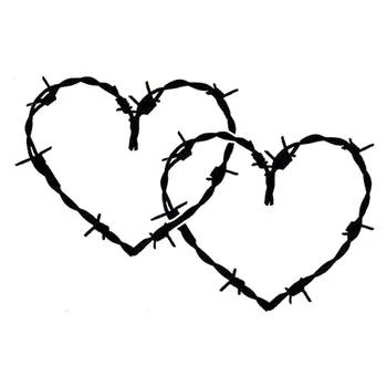 20.3cm*13.5 Barb Barbed Wire Hearts Vinyl Car-Styling Stickers Decals Black/Silver S3-4963
20.3cm*13.5 Barb Barbed Wire Hearts Vinyl Car-Styling Stickers Decals Black/Silver S3-4963