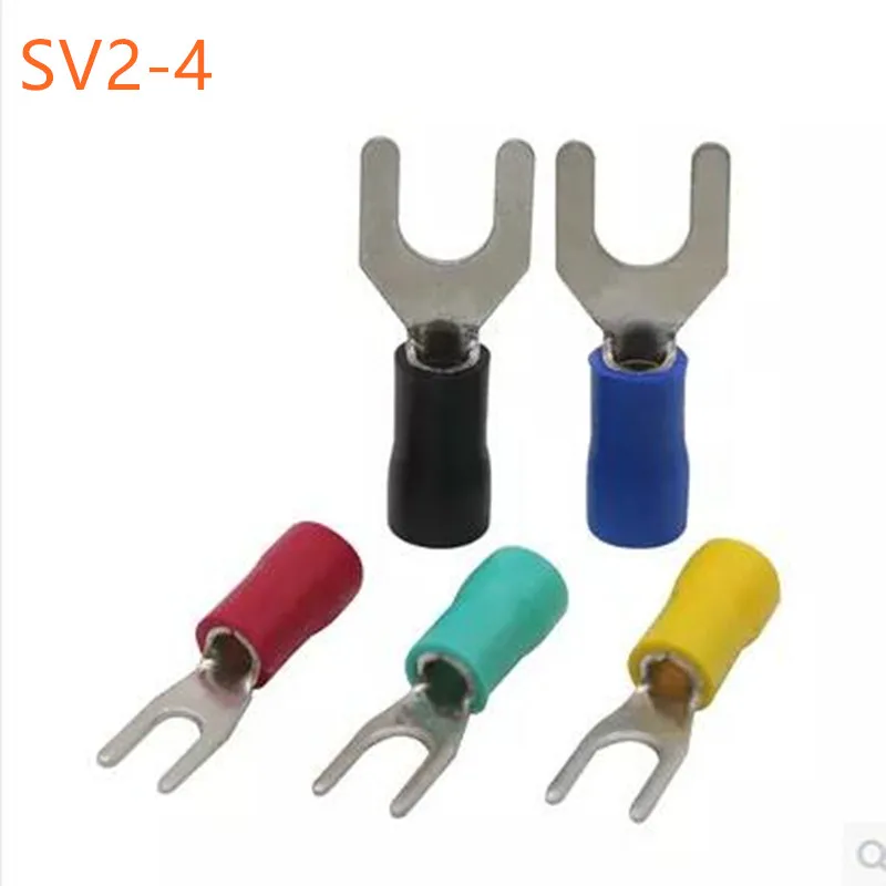 100pcs SV2-4 AWG16-14 5 colo Insulated Spade Terminal Block Connector Electrical Furcate Pre-insulated End Fork Crimp Cable Wire
100pcs SV2-4 AWG16-14 5 colo Insulated Spade Terminal Block Connector Electrical Furcate Pre-insulated End Fork Crimp Cable Wire