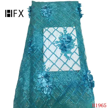 HFX African Glitter Mesh Lace 2019 Nigeria Embroidered Latest 3d Flowers Turquoise Blue High Quality French Tulle Fabric X1965
HFX African Glitter Mesh Lace 2019 Nigeria Embroidered Latest 3d Flowers Turquoise Blue High Quality French Tulle Fabric X1965