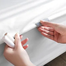 מכירה לוהטת 8 יח'\סט מיטת גיליון קליפים קבוע ללא קמטים מזרן אנטי להחליק מחברים קבועים אבזמי מזון קליפים פלסטיק אוטם(China)