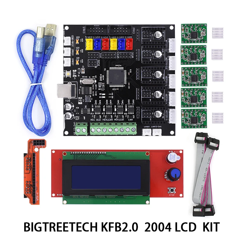 Bigtreetech New KFB 2.0 Motherboard Reprap Controller MainBoard+2004LCD Board For 3D Printer Heatbed
Bigtreetech New KFB 2.0 Motherboard Reprap Controller MainBoard+2004LCD Board For 3D Printer Heatbed