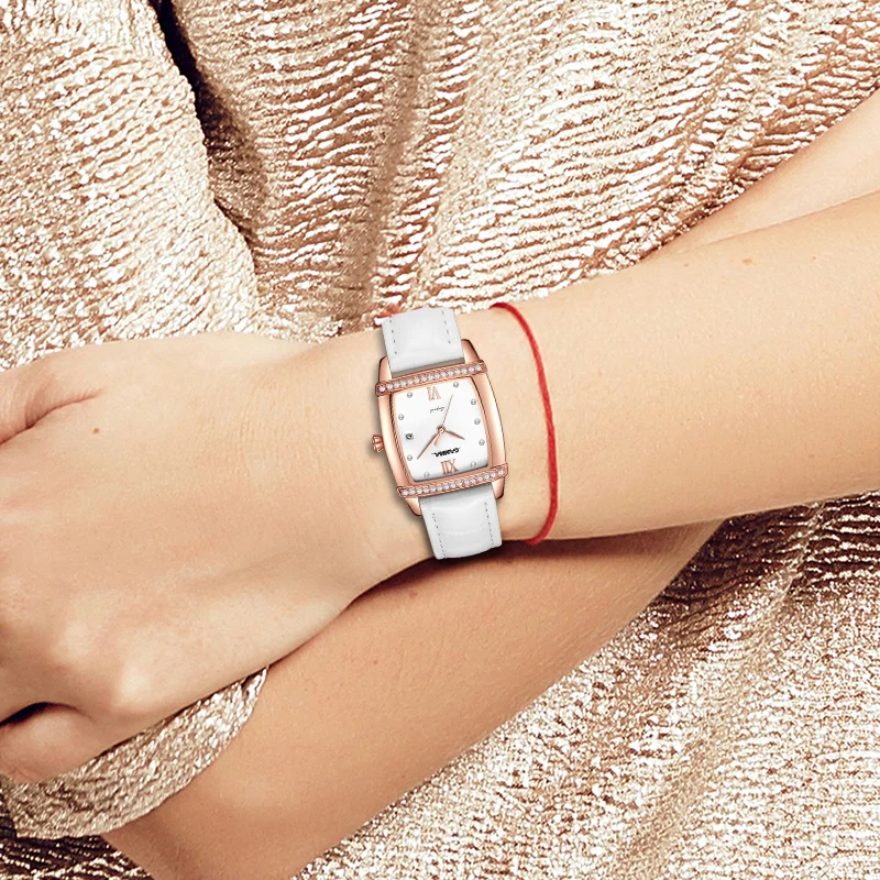 New Luxury Brand Women square diamond watches bracelet set ladies leather Band quartz Wristwatches female clock CASIMA 2619
New Luxury Brand Women square diamond watches bracelet set ladies leather Band quartz Wristwatches female clock CASIMA 2619