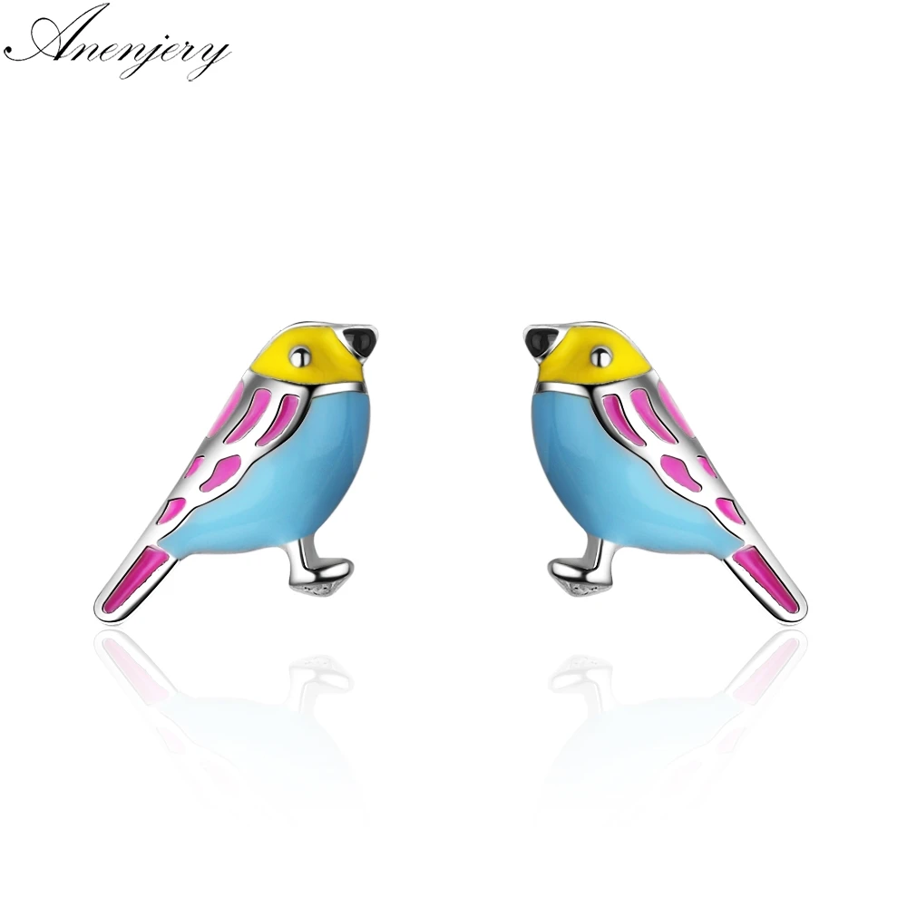 Anenjery Cut Little Glazed Bird 925 Sterling Silver Earrings For Women Girl 2019 New Fashion S-E723
Anenjery Cut Little Glazed Bird 925 Sterling Silver Earrings For Women Girl 2019 New Fashion S-E723