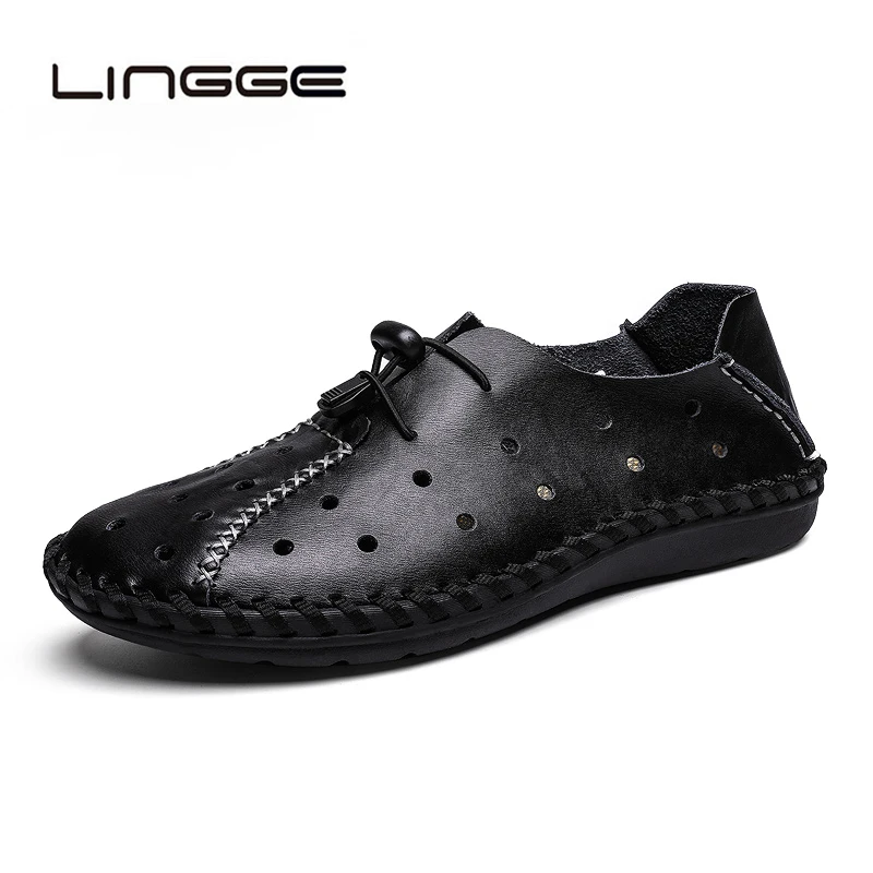LINGGE New 2019 Men Loafers Men Shoes Fashion Casual Male Shoes Hollow Breathable Men Leather Shoes Designer Leather Flat Shoes
LINGGE New 2019 Men Loafers Men Shoes Fashion Casual Male Shoes Hollow Breathable Men Leather Shoes Designer Leather Flat Shoes
