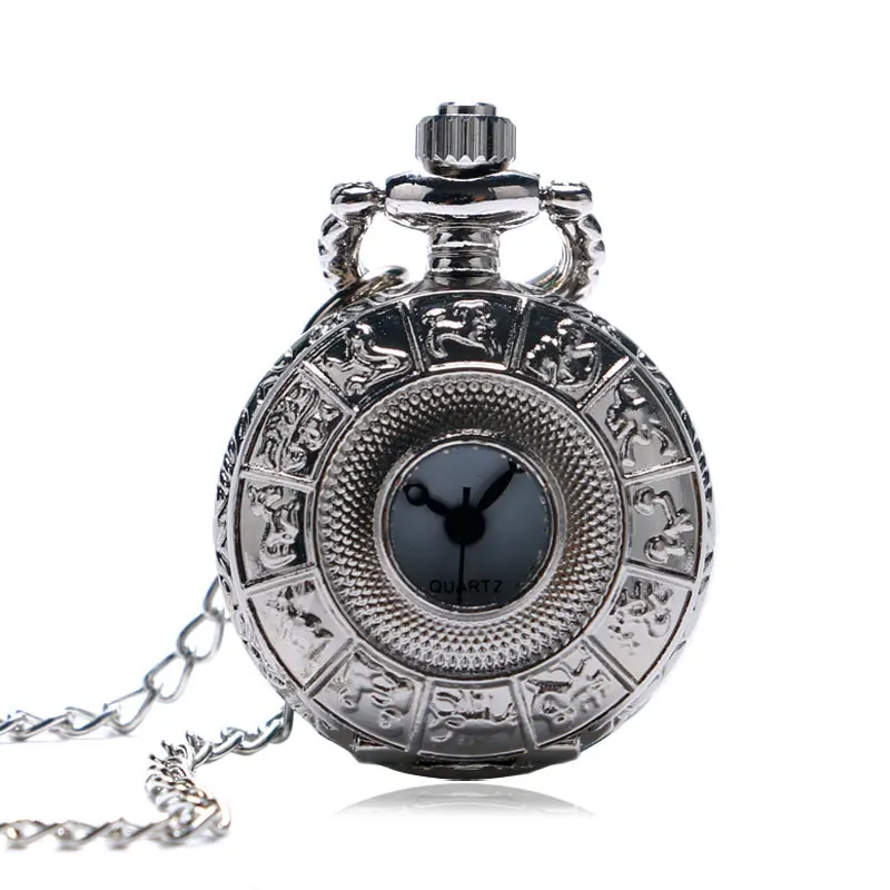 Small Hollow Silver Chinese Zodiac Design Fob Pocket Watch With Necklace Chain Gift to Men Women Children's Gifts
Small Hollow Silver Chinese Zodiac Design Fob Pocket Watch With Necklace Chain Gift to Men Women Children's Gifts