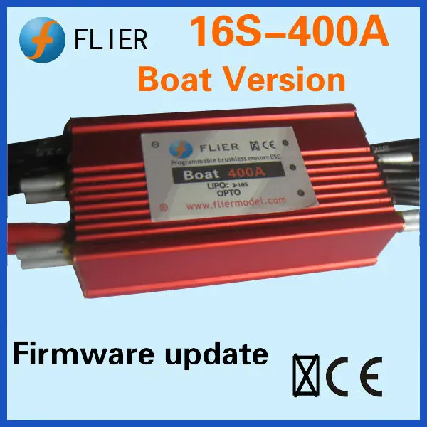 Flier Watercooled brushless esc 16S 400A for RC boat with programming USB Wires
Flier Watercooled brushless esc 16S 400A for RC boat with programming USB Wires