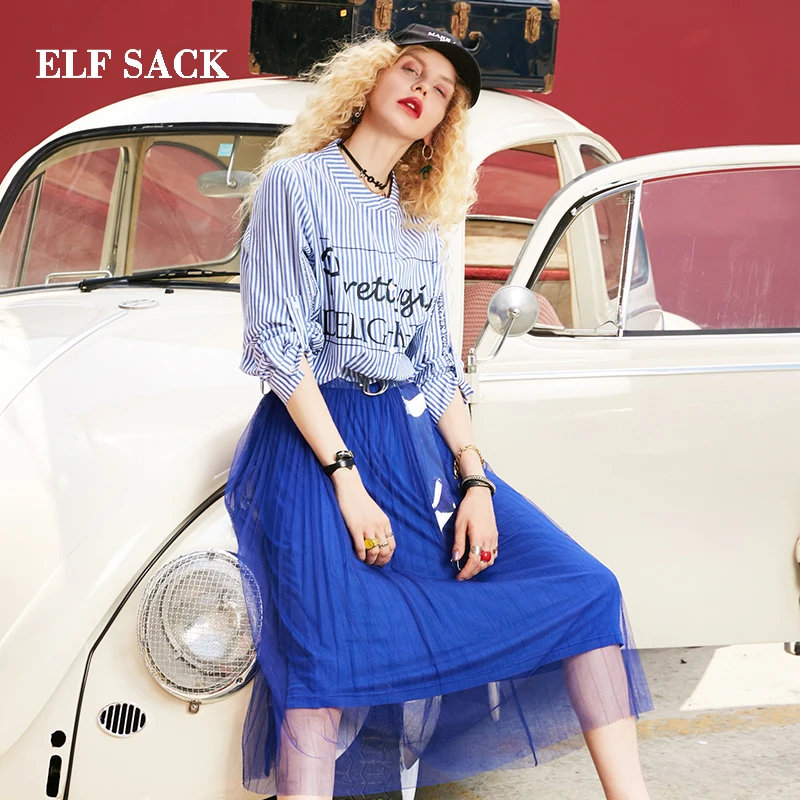 ELF SACK Autumn New Fashion Women Dress Two-piece Set Cotton Casual Straight Dress Woman Striped Mid-Calf Female Girls Dresses
ELF SACK Autumn New Fashion Women Dress Two-piece Set Cotton Casual Straight Dress Woman Striped Mid-Calf Female Girls Dresses