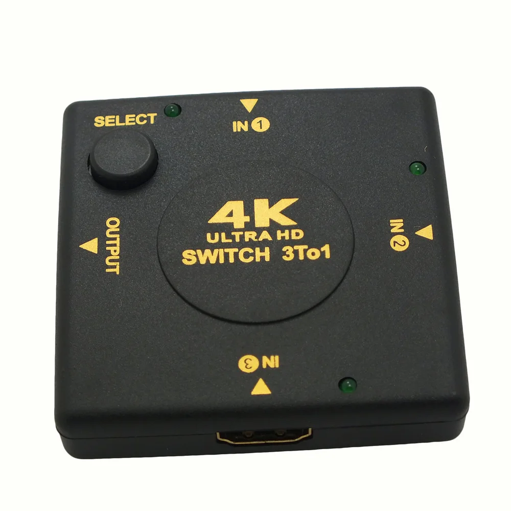 Новый черный Мини 4K * 2K 3-портовый HDMI переключатель 3x1 3-вход 1 выход разделитель