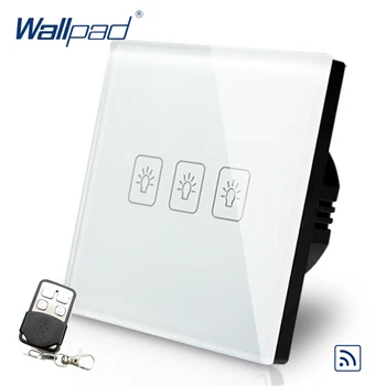 Wallpad EU 3 Gang 2 Way 3 Way Intermediate Remote Control Touch Switch Crystal Glass Switch With Remote Controller
Wallpad EU 3 Gang 2 Way 3 Way Intermediate Remote Control Touch Switch Crystal Glass Switch With Remote Controller
