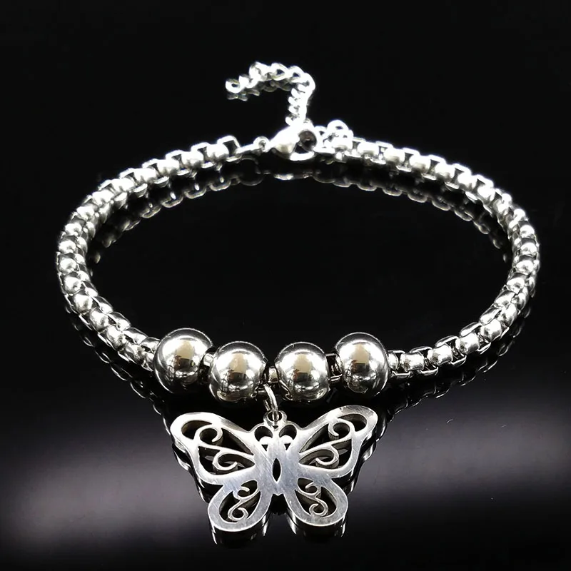 2019 Butterfly Stainless Steel Bracelets & Bangles for Women Silver Color Bracelets Bangles Jewelry acero inoxidable BB1111D
2019 Butterfly Stainless Steel Bracelets & Bangles for Women Silver Color Bracelets Bangles Jewelry acero inoxidable BB1111D
