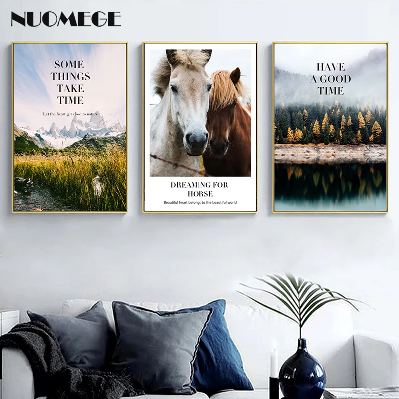 Nordic Modern Landscape Canvas Painting Snow Mountain Posters and Prints Horse Forest Picture for Living Room Home Decoration
Nordic Modern Landscape Canvas Painting Snow Mountain Posters and Prints Horse Forest Picture for Living Room Home Decoration