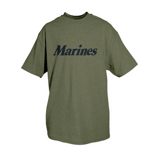 Fox Outdoor 64-561 XXXL Marines One-Sided Imprinted T-Shirt Olive Drab - 3X Large (1)