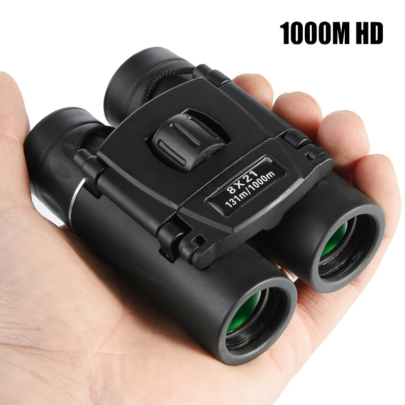 Hot 8x21 Zoom Binoculars 1000m HD Powerful Folding Mini Telescope Compact binocular Optics Glass Hunting Camping Drop-shipping
Hot 8x21 Zoom Binoculars 1000m HD Powerful Folding Mini Telescope Compact binocular Optics Glass Hunting Camping Drop-shipping