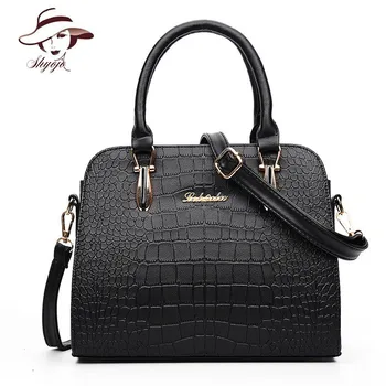 Hot Sale Vintage Top-Handle PU Leather Women Handbag Solid Color Black Crocodile Tote Famous Brand Female Messenger Shoulder Bag
Hot Sale Vintage Top-Handle PU Leather Women Handbag Solid Color Black Crocodile Tote Famous Brand Female Messenger Shoulder Bag