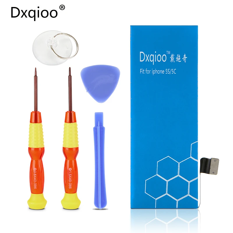 Dxqioo fit for iphone 5S 5C battery +Battery removal tool kit Zero cyclic mobile phone batteries
Dxqioo fit for iphone 5S 5C battery +Battery removal tool kit Zero cyclic mobile phone batteries