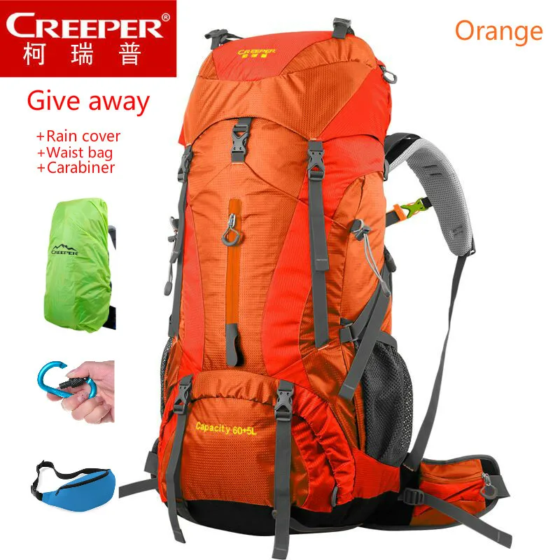 Creeper free shipping professional waterproof rucksack Internal frame climbing camping hiking backpack mountaineering bag 60+5L
Creeper free shipping professional waterproof rucksack Internal frame climbing camping hiking backpack mountaineering bag 60+5L