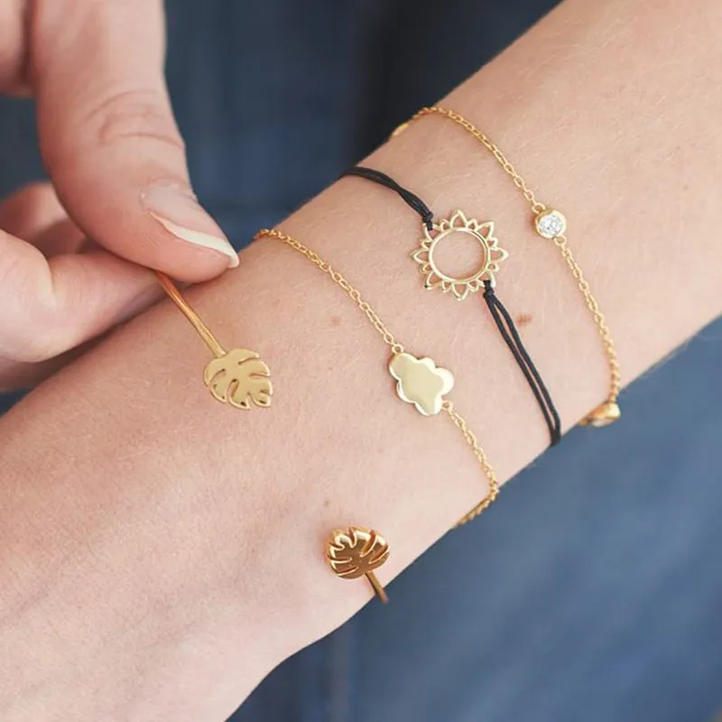 DIEZI Vintage Cloud Leaves Charm Bracelets & Bangles Fashion Black Leather Rope Chain Bracelets For Women Jewelry Party Gifts
DIEZI Vintage Cloud Leaves Charm Bracelets & Bangles Fashion Black Leather Rope Chain Bracelets For Women Jewelry Party Gifts