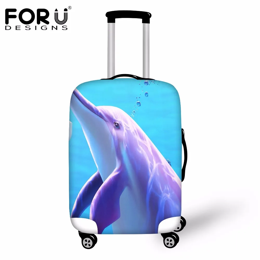 FORUDESIGNS Blue Spandex Travel Suitcase Cover 3D Animal Dauphin Printed Luggage Protective Cover for 18-30 Inch Trolley Case
FORUDESIGNS Blue Spandex Travel Suitcase Cover 3D Animal Dauphin Printed Luggage Protective Cover for 18-30 Inch Trolley Case
