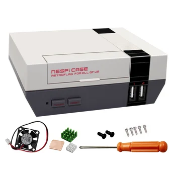 Mini NES NESPI CASE, Retroflag Nespi Case with Cooling Fan Designed for Raspberry Pi 3 / 2 / B+
Mini NES NESPI CASE, Retroflag Nespi Case with Cooling Fan Designed for Raspberry Pi 3 / 2 / B+