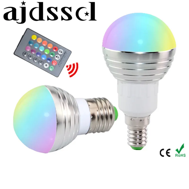 LED RGB Bulb lamp E27 E14 AC85-265V 5W LED RGB Spotlight dimmable magic Holiday RGB lighting+IR Remote Control 16 colors
LED RGB Bulb lamp E27 E14 AC85-265V 5W LED RGB Spotlight dimmable magic Holiday RGB lighting+IR Remote Control 16 colors