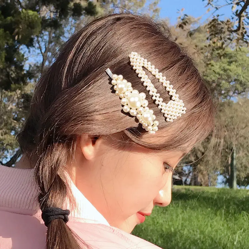 1pc New Fashion Metal Elegant Korean Design Pearl Hair Clip for Women Snap Barrette Stick Hairpin Hair Styling Accessories
1pc New Fashion Metal Elegant Korean Design Pearl Hair Clip for Women Snap Barrette Stick Hairpin Hair Styling Accessories