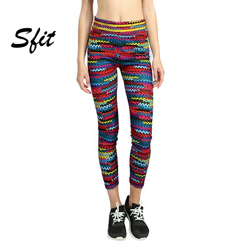 Sfit 2019 Women's Yoga Pants Wool Knitting Simulation Digital Printing Anckle Length High Waist Colorful Workout Sweatpants
Sfit 2019 Women's Yoga Pants Wool Knitting Simulation Digital Printing Anckle Length High Waist Colorful Workout Sweatpants