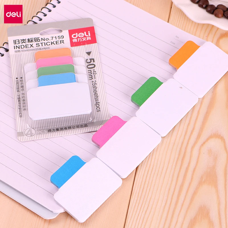 Deli Self-Adhesive Sticky Index Stickers Notes School Office Memo Pads Kawaii Memo Pad Student Supplies
Deli Self-Adhesive Sticky Index Stickers Notes School Office Memo Pads Kawaii Memo Pad Student Supplies