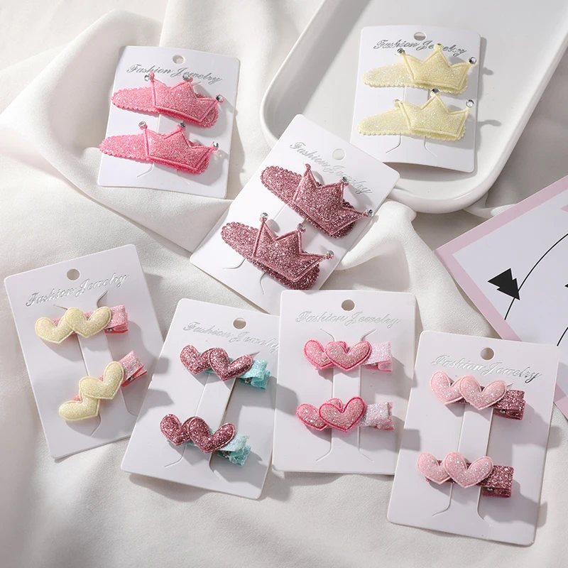 New 2PCS/Set Fashion Girls Cute Shining Heart Flower Crown Hairpins Children Barrettes Headbands Headwear Kids Hair Accessories
New 2PCS/Set Fashion Girls Cute Shining Heart Flower Crown Hairpins Children Barrettes Headbands Headwear Kids Hair Accessories