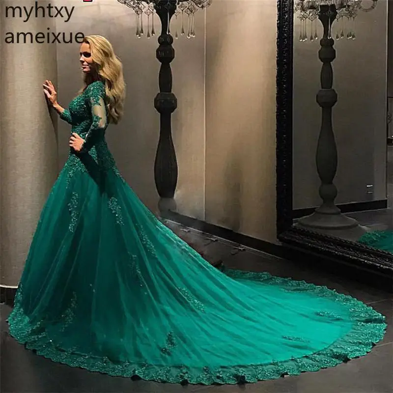 Green Dresses Evening Wear 2019 Long Sleeve Lace Applique Beads Plus Size Prom Gowns robe Saab Evening Dresses Robe De Soiree
Green Dresses Evening Wear 2019 Long Sleeve Lace Applique Beads Plus Size Prom Gowns robe Saab Evening Dresses Robe De Soiree