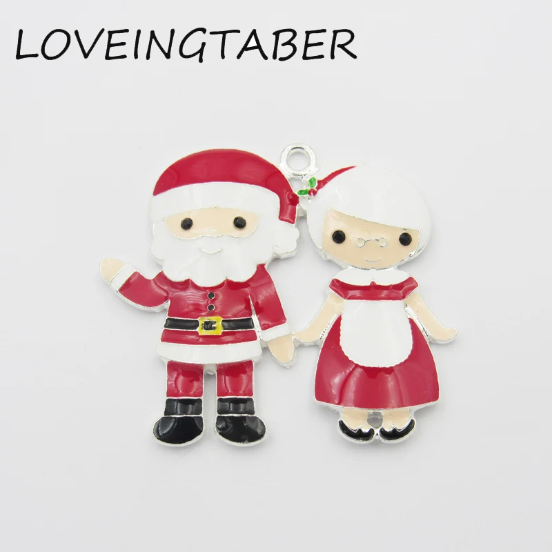 Newest 45mm*40mm 10pcs/lot Silver Color Santa Claus All Enamel Pendants For Christmas Jewelry Making
Newest 45mm*40mm 10pcs/lot Silver Color Santa Claus All Enamel Pendants For Christmas Jewelry Making
