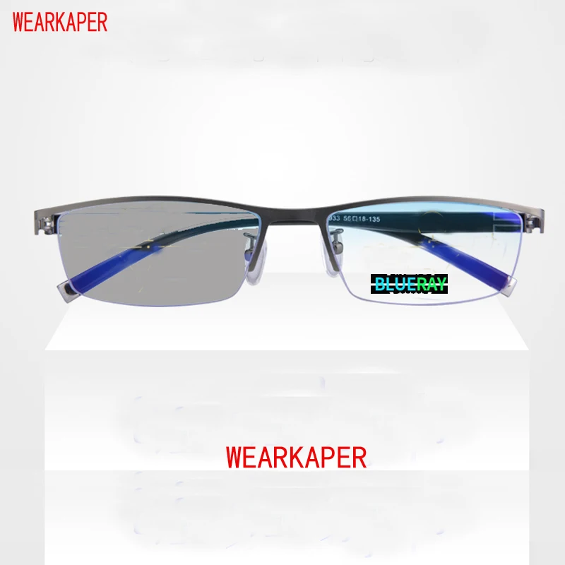 WEARKAPER Anti-Blu-ray Transition Photochromic Titanium Glasses Frame Men Women Alloy Myopia Eyewear Optical Frames
WEARKAPER Anti-Blu-ray Transition Photochromic Titanium Glasses Frame Men Women Alloy Myopia Eyewear Optical Frames